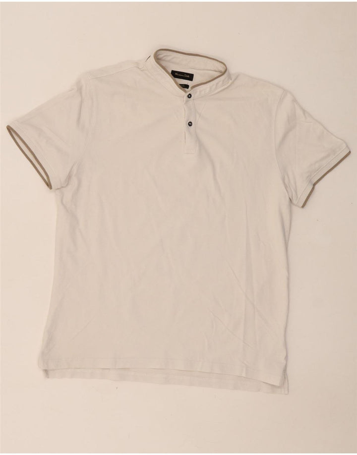 MASSIMO DUTTI Muška polo majica casual kroja XL bijela