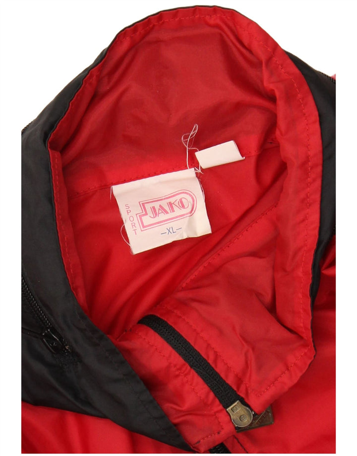 JAKO Mens Rain Jacket UK 42 XL Red Colourblock