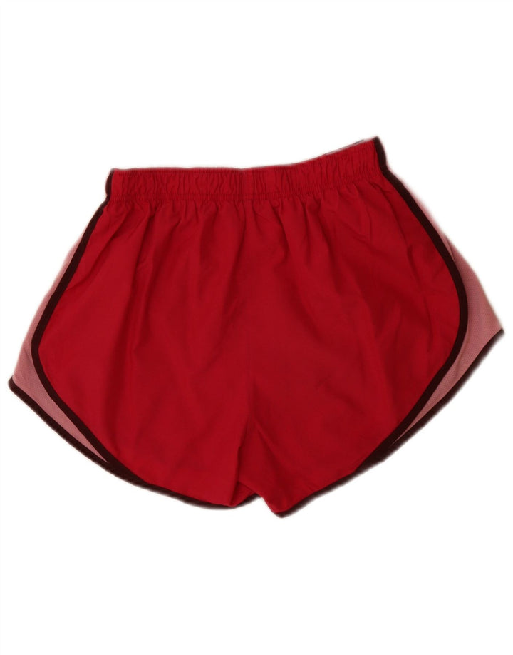 Nike Ženske Dri Fit Sportske Kratke Hlače UK 12 Medium Red Colourblock Poliester