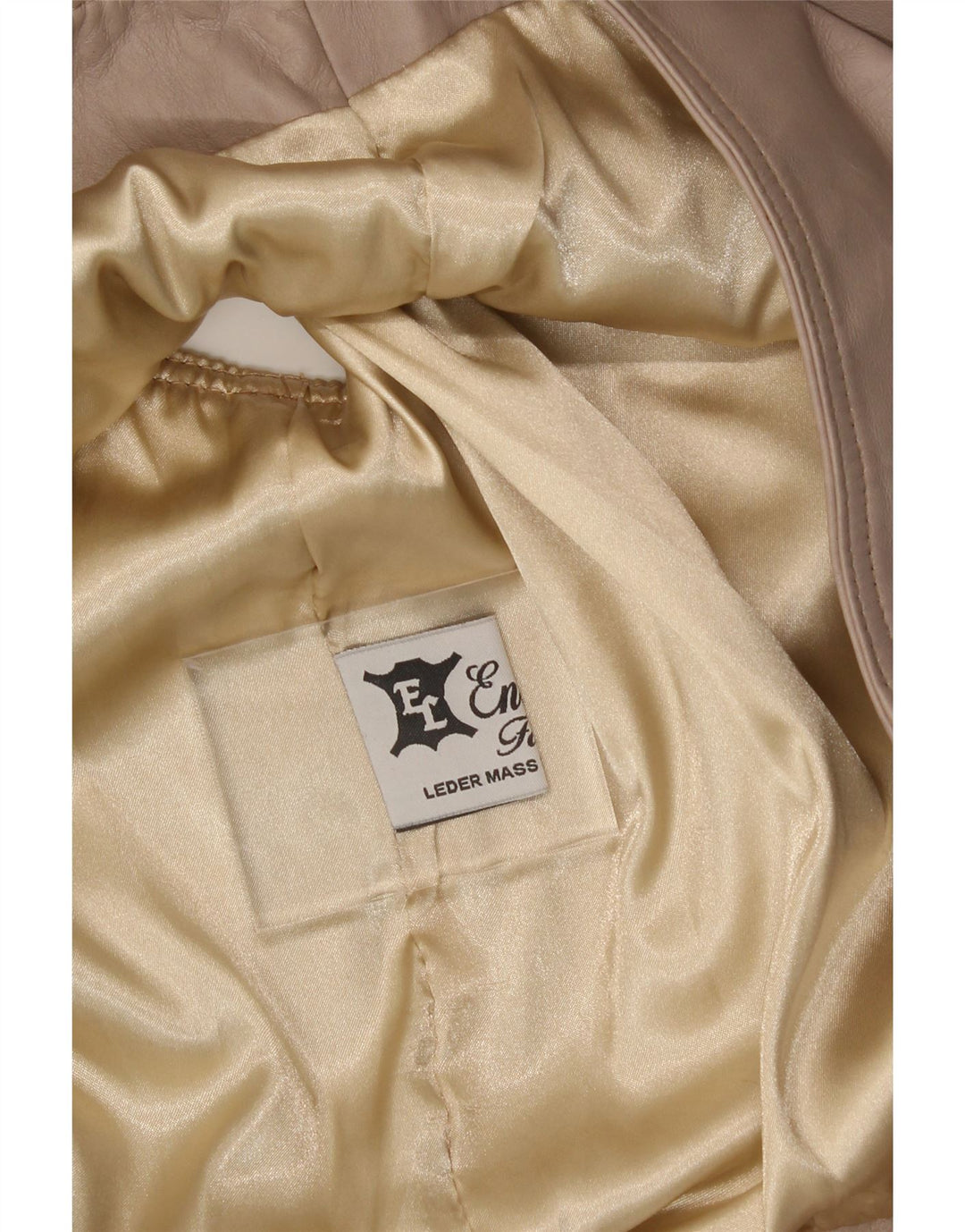 VINTAGE Mens Waistcoat Large Beige Leather Vintage Vintage and Second-Hand Vintage from Messina Hembry 