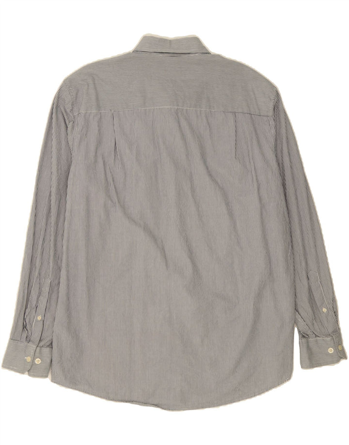 IZOD Mens Shirt Large Grey Pinstripe Cotton Vintage Izod and Second-Hand Izod from Messina Hembry 