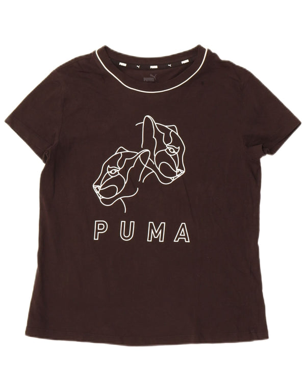 Puma ženska majica kratkih rukava s grafičkim motivima UK 14 Large Black Cotton