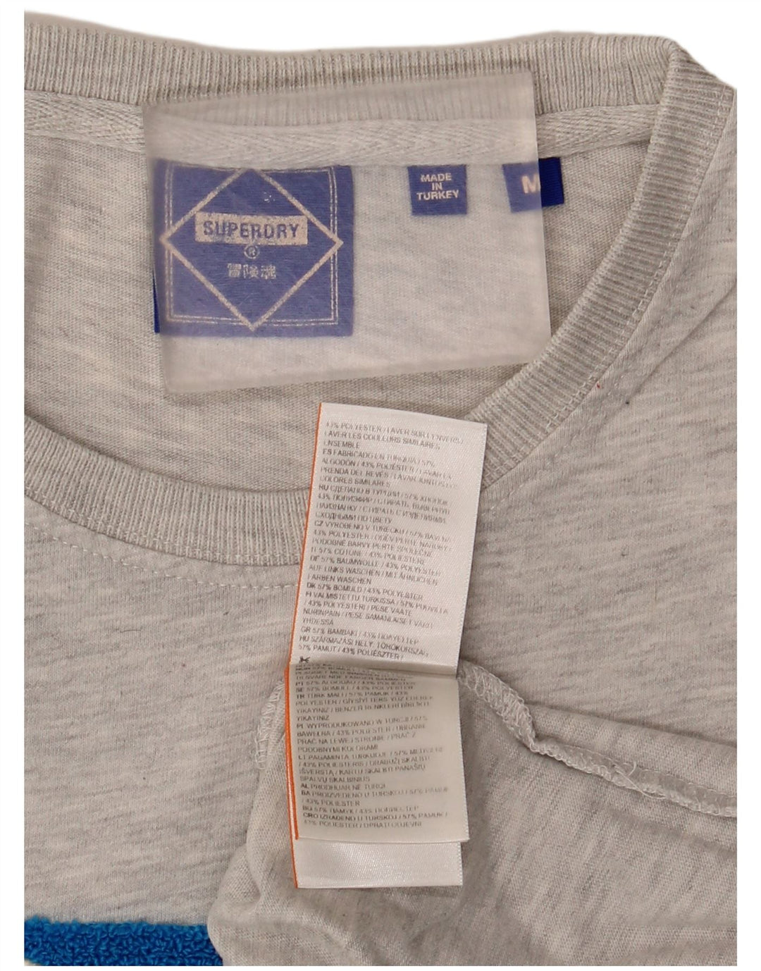 Superdry muška grafička majica kratkih rukava, srednje sivi flekasti pamuk