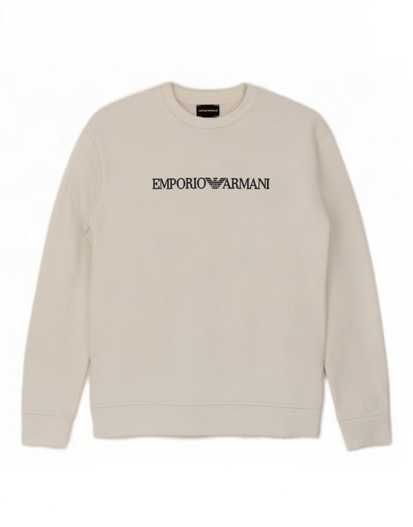 Emporio Armani muški džemper s grafičkim motivima 2XL bijeli modal