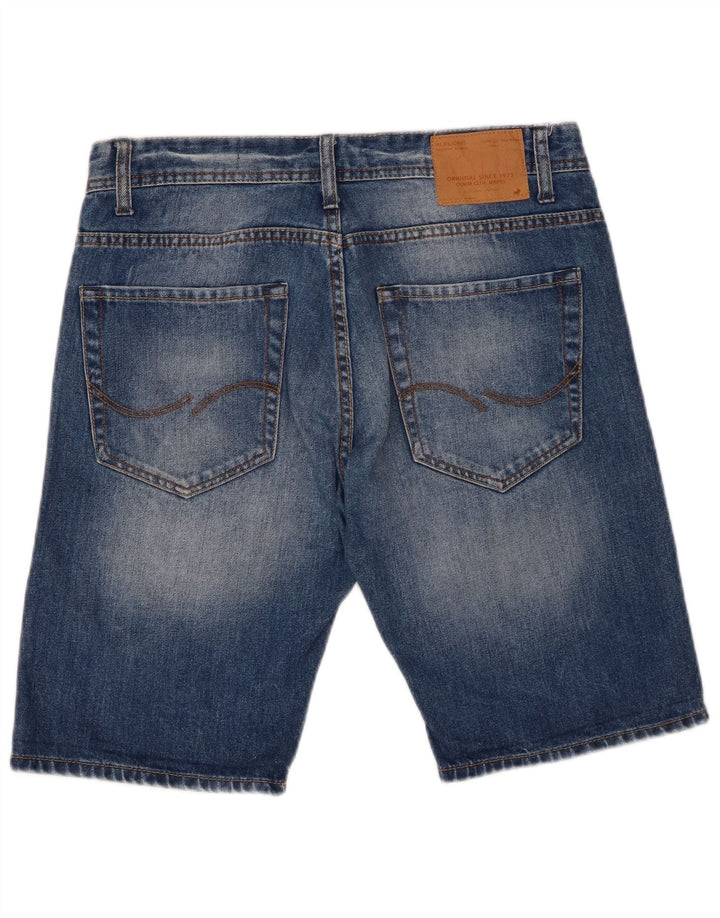 Jack & Jones muške traper kratke hlače srednje veličine W32 plavi pamuk