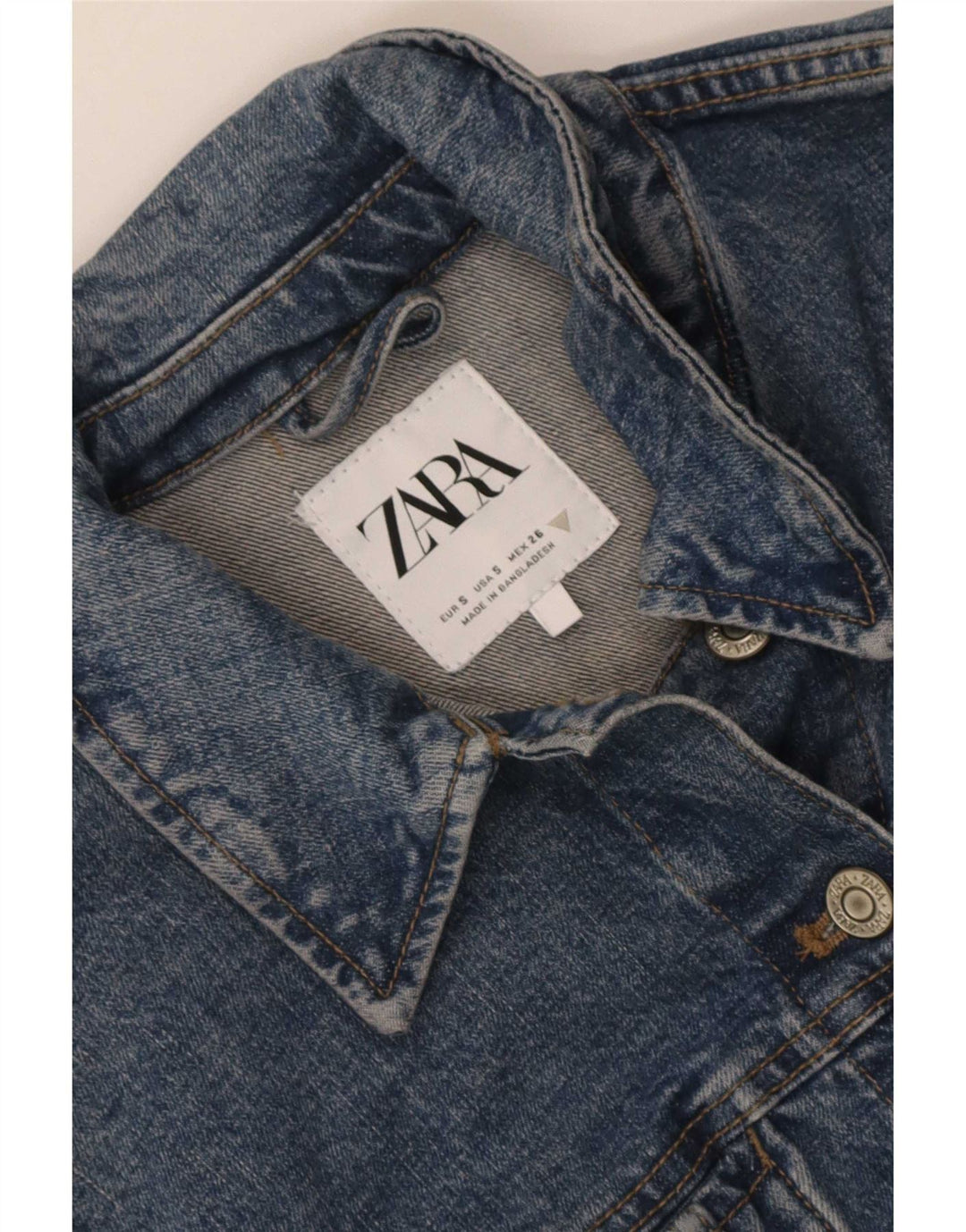 Zara ženska crop traper jakna UK 10 Small Blue