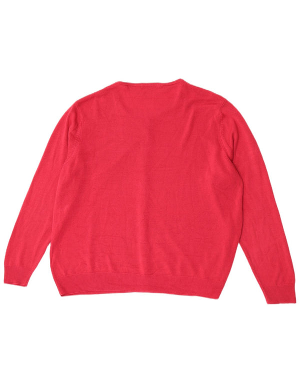 Marks & Spencer ženski kardigan pulover UK 22 3XL ružičasti akril