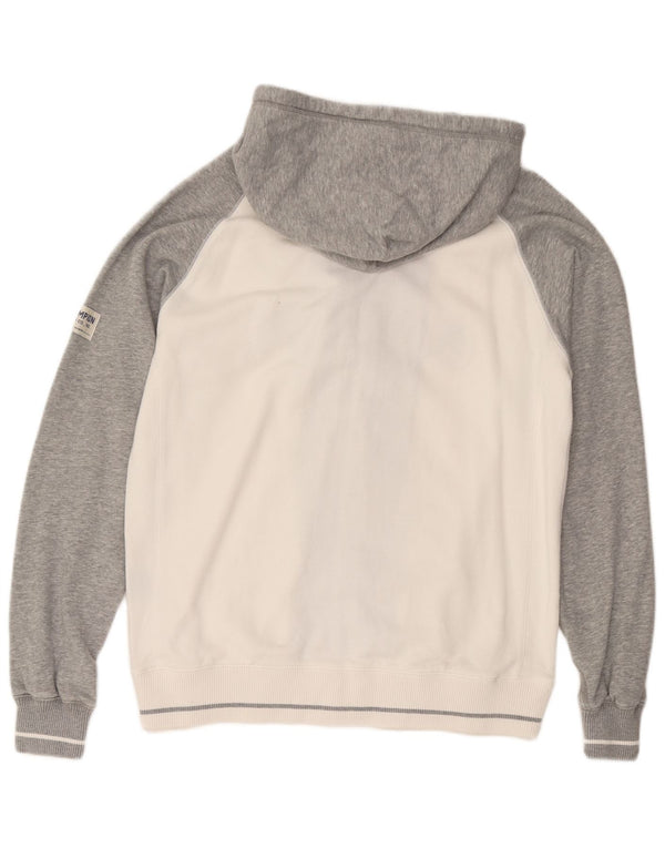 Champion muški pulover s kapuljačom s patentnim zatvaračem XL bijeli pamuk u blokovima boja