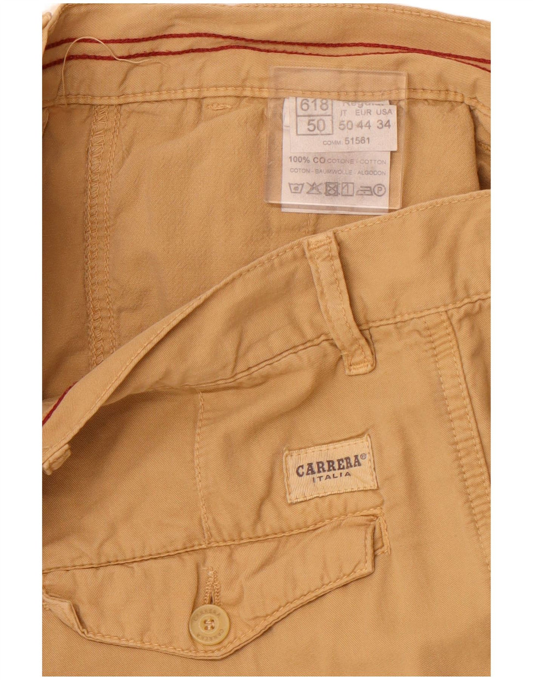 CARRERA Muške 618 Regular Cargo kratke hlače it 50 Large W34 Beige Cotton