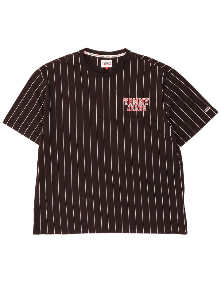 Tommy Hilfiger Muška majica kratkih rukava srednje veličine s crnim prugama, pamuk