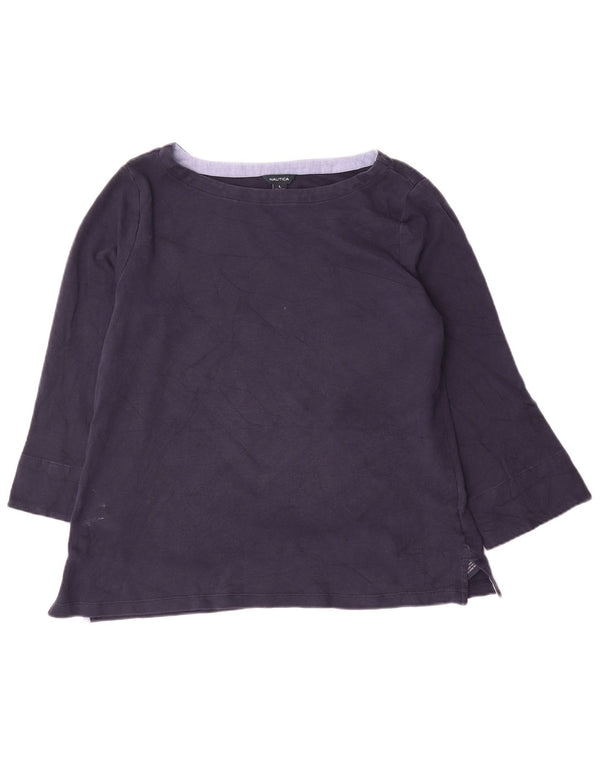 Nautica Ženska majica s 3/4 rukavima UK 16 Veliki tamnoplavi pamuk