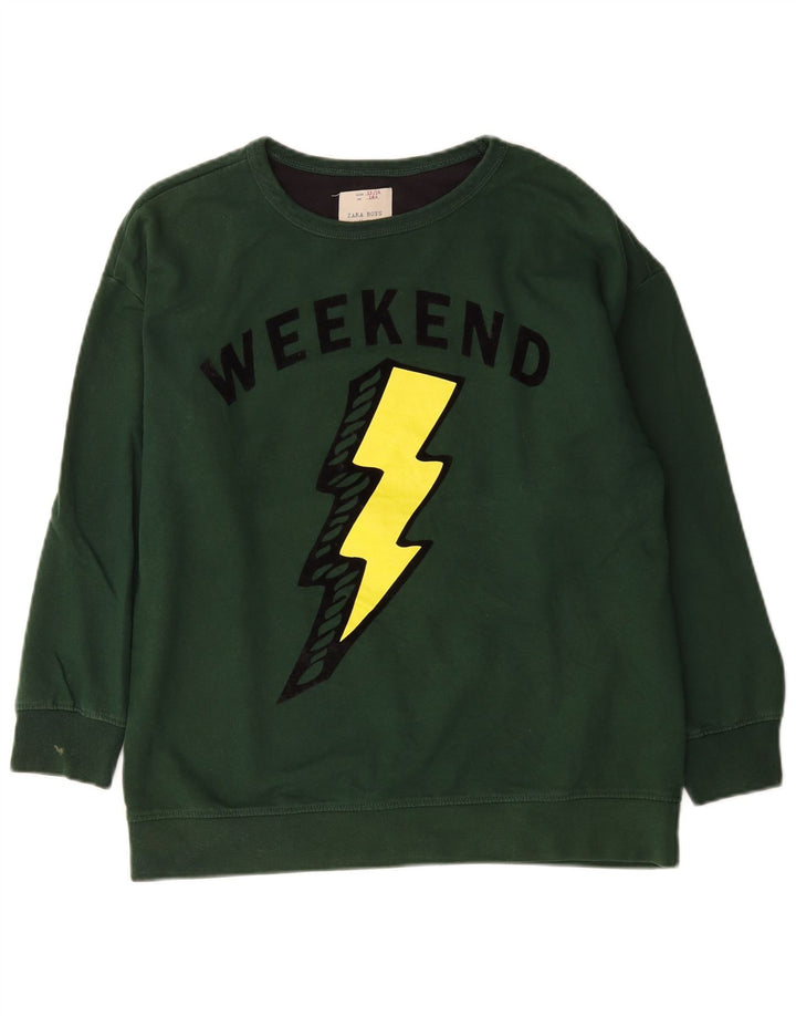 Zara Boys Weekend trenirka s motivima, 13-14 godina, zelena