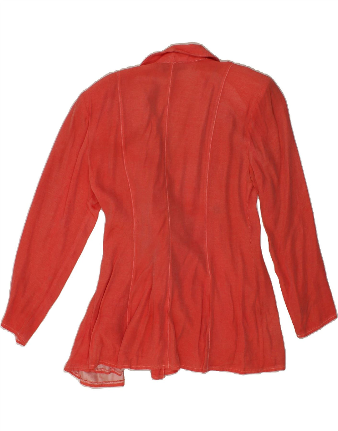VINTAGE Womens Asymetric 4 Button Blazer Jacket UK 10 Small Red Viscose Vintage Vintage and Second-Hand Vintage from Messina Hembry 
