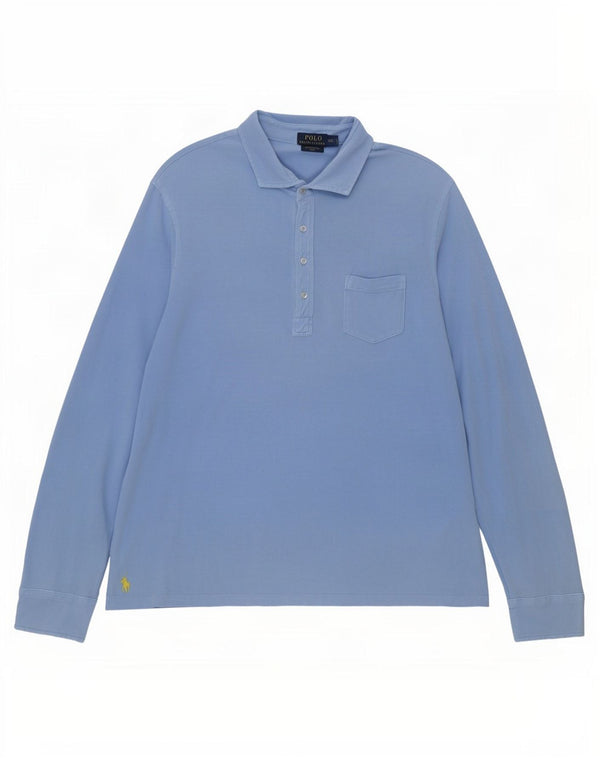 Polo Ralph Lauren muška majica dugih rukava 2XL plavi pamuk