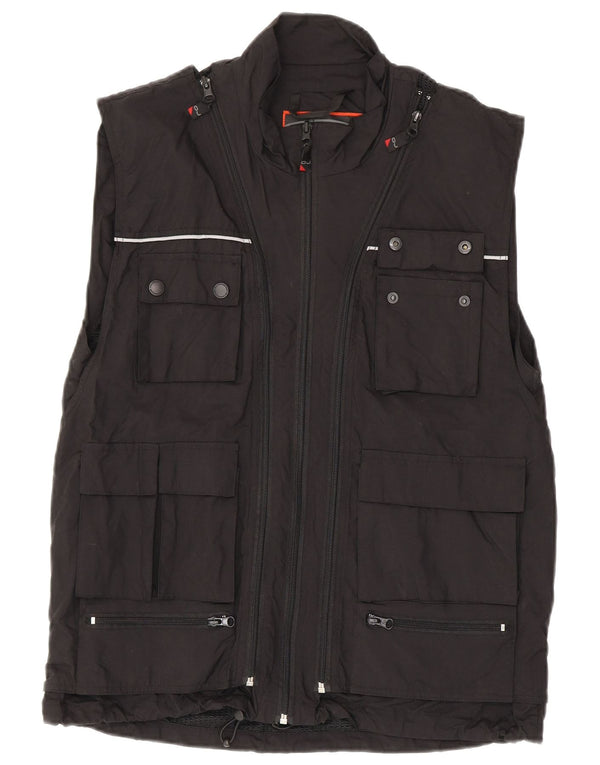 OJ Atmosfere Mens Motostyle Utility Gilet UK 42 XL crni najlon