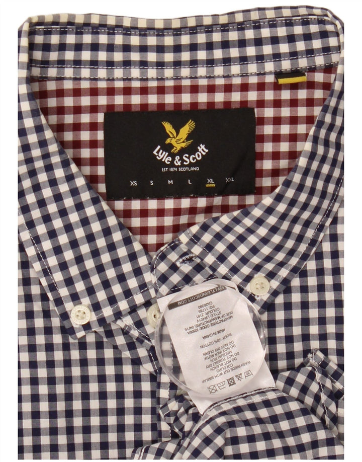 LYLE & SCOTT Muška košulja XL tamnoplavi pamuk od ginghama