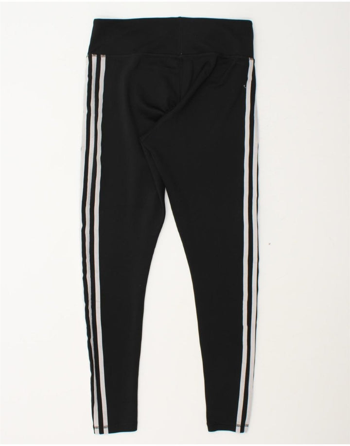 ADIDAS Womens Climalite Leggings UK 12/14 Medium  Black Polyester Vintage Adidas and Second-Hand Adidas from Messina Hembry 