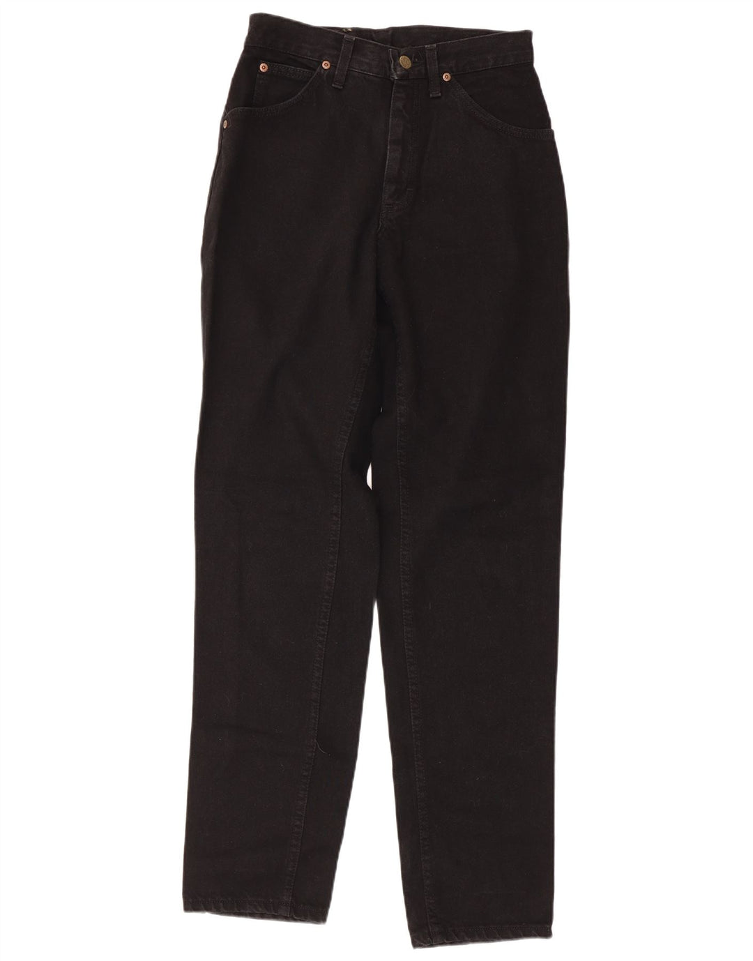 LEE Ženske sužene traperice visokog struka W28 L33 crni pamuk