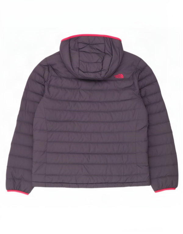 The North Face ženska podstavljena jakna s kapuljačom UK 16 veliki sivi najlon