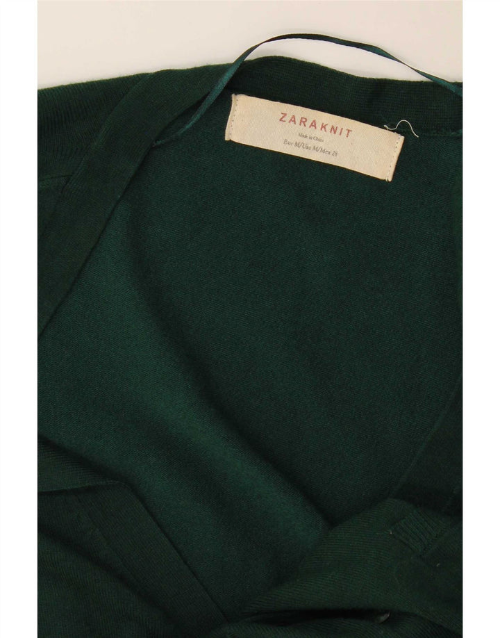 Zara ženski kardigan pulover UK 14 Srednje zelena