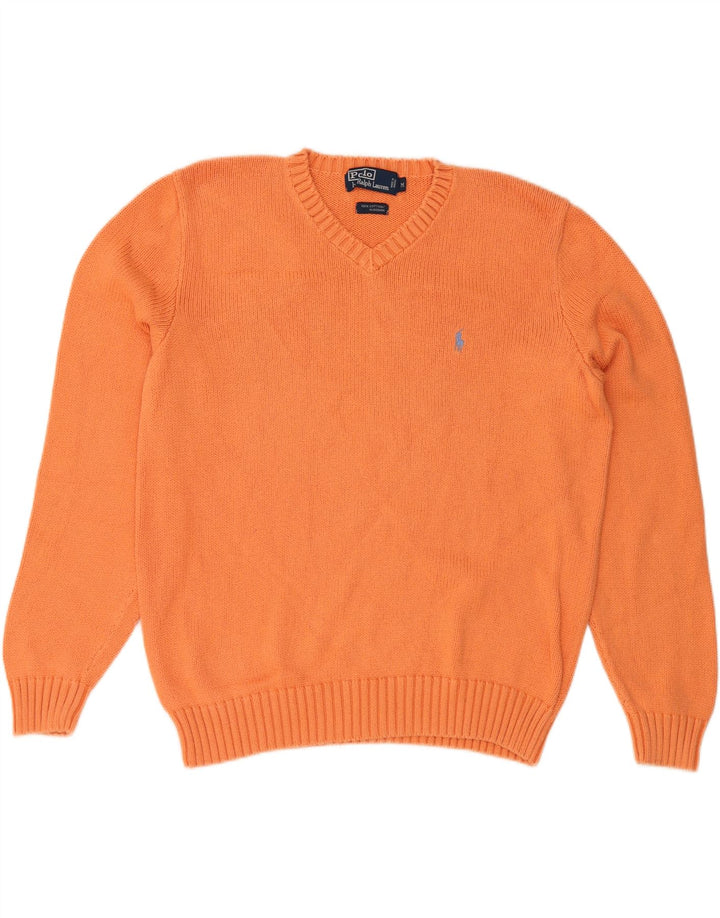 POLO RALPH LAUREN Muški pulover s V-izrezom srednje narančaste boje