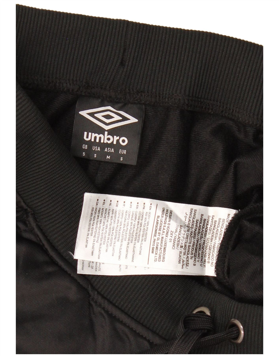 Umbro muške trenirke, male crne hlače od poliestera