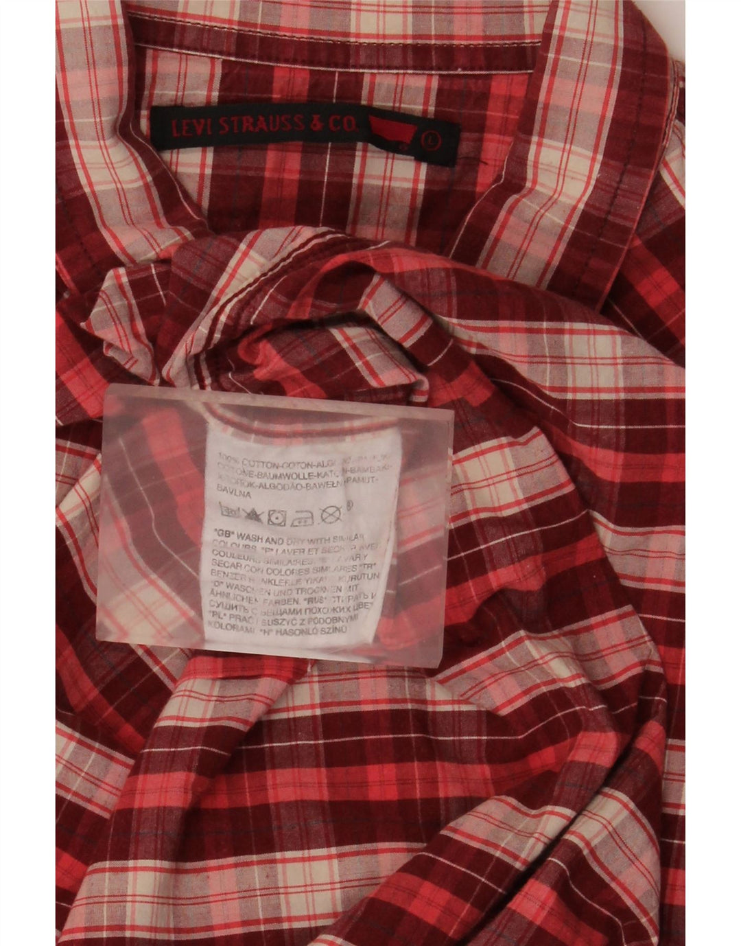 Levi's muška vester košulja, veliki crveni karirani pamuk