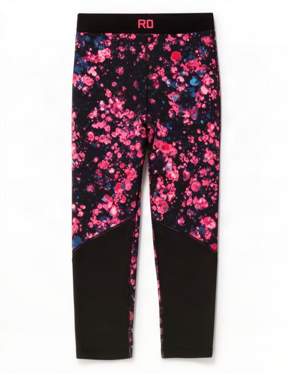 Nike Ženske Dri Fit Graphic Capri Leggings UK 8 Male Red Tie Dye Poliester