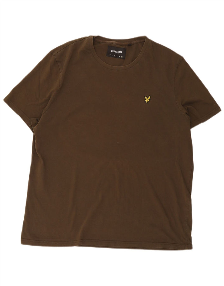 Gornji dio muške majice Lyle & Scott 2XL kaki pamuk