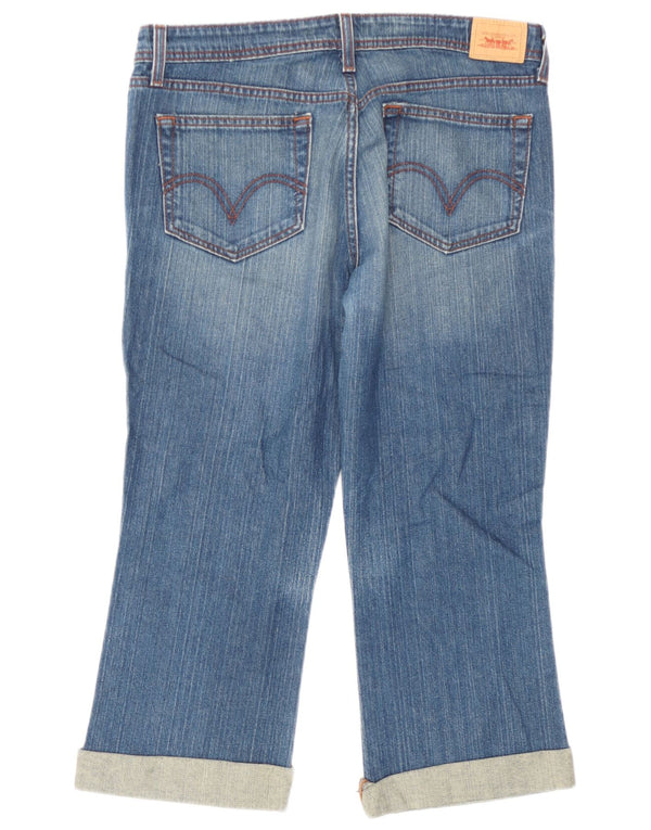 Levi's ženske 518 super niske kapri traperice s čizmama W34 L21 plavi pamuk
