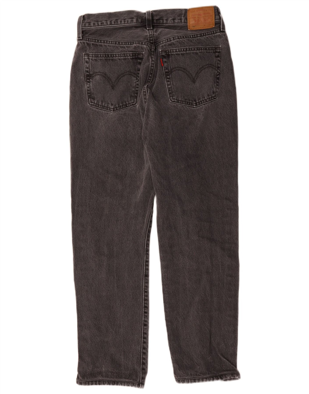 Levi's ženske 501 ravne traperice W28 L26 sivi pamuk