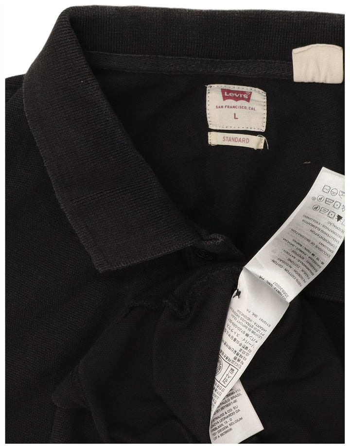 Levi's standardna muška polo majica velika crna pamučna majica