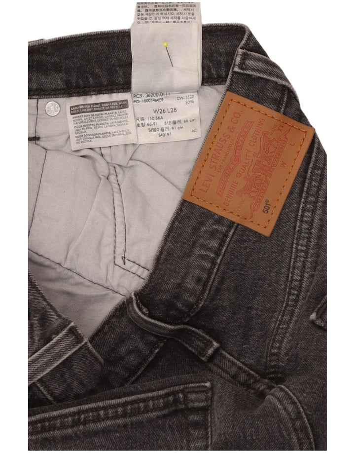 LEVI'S ženske 501 ravne traperice W26 L28 sivi pamuk