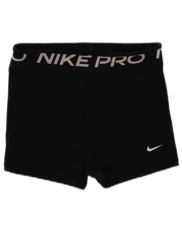 Nike Ženske Dri Fit Graphic Sport Shorts UK 12 Srednje crni poliester