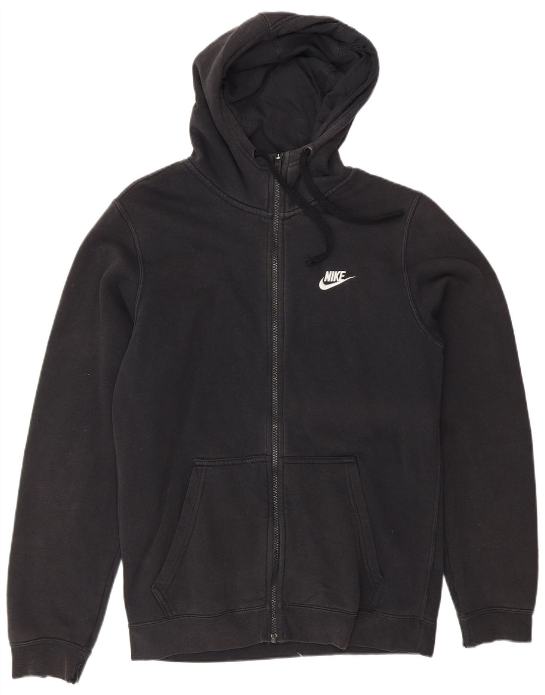 Nike muški pulover s kapuljačom na patentni zatvarač mali crni pamuk