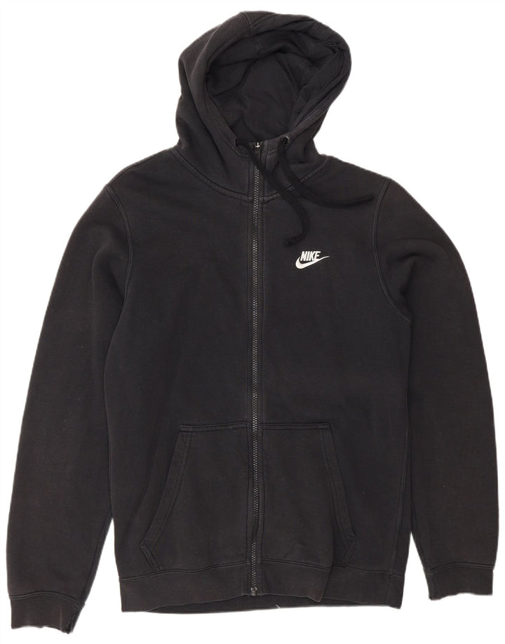 Nike muški pulover s kapuljačom na patentni zatvarač mali crni pamuk