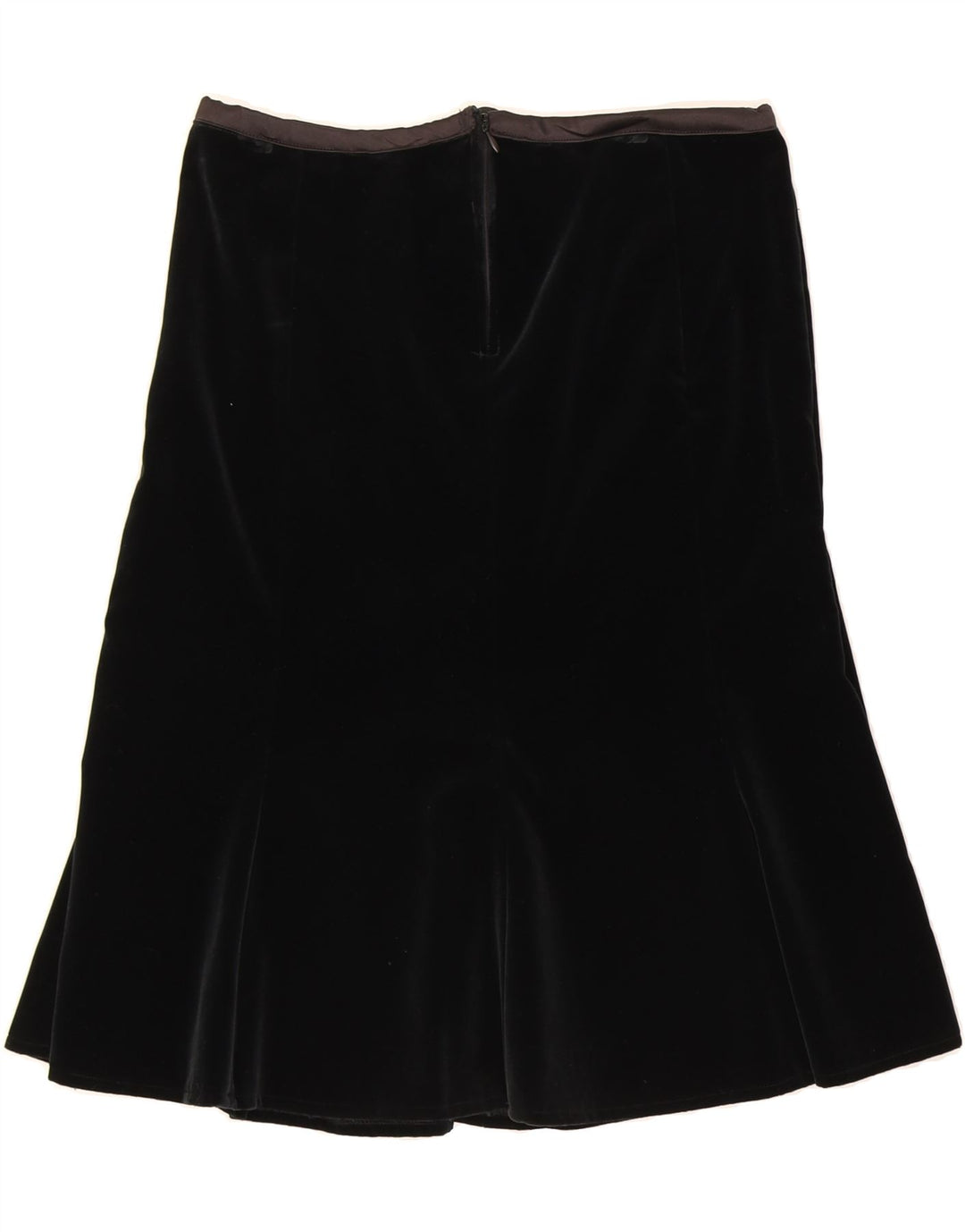 VINTAGE Womens Velvet A-Line Skirt W30 Medium Black Vintage Vintage and Second-Hand Vintage from Messina Hembry 