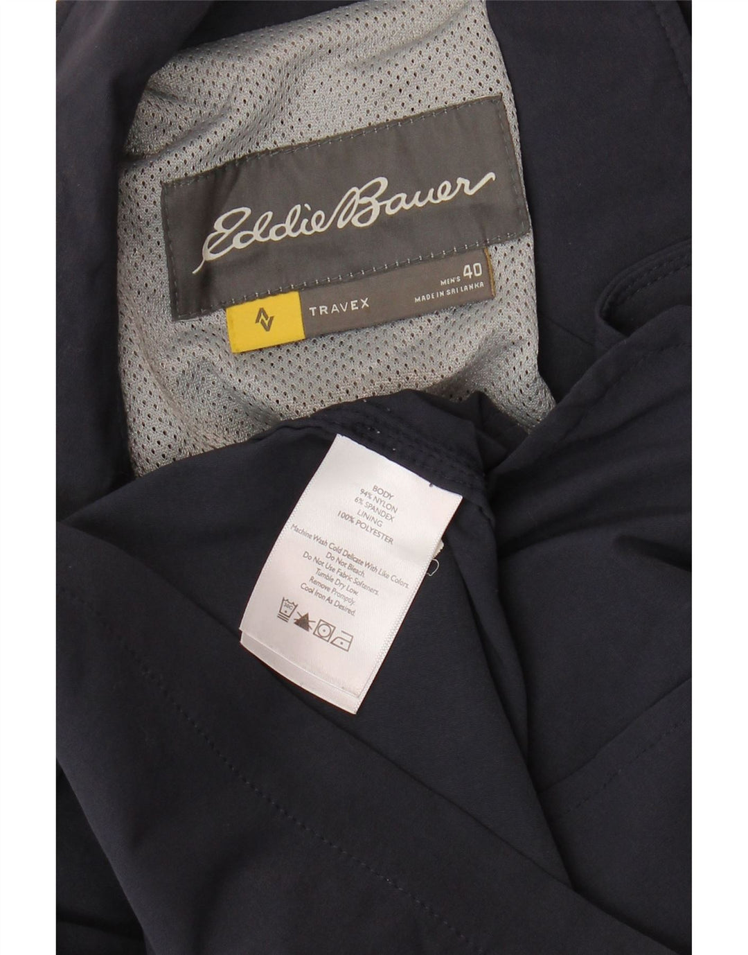 EDDIE BAUER Muška jakna sako s 3 gumba UK 40 Veliki tamnoplavi najlon