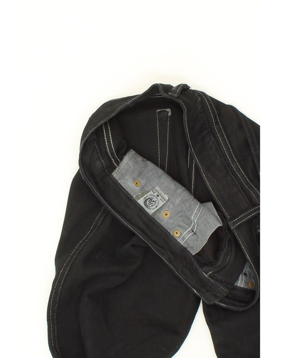 DIESEL Womens Slim Jeans W26 L30 Black Cotton Vintage Diesel and Second-Hand Diesel from Messina Hembry 