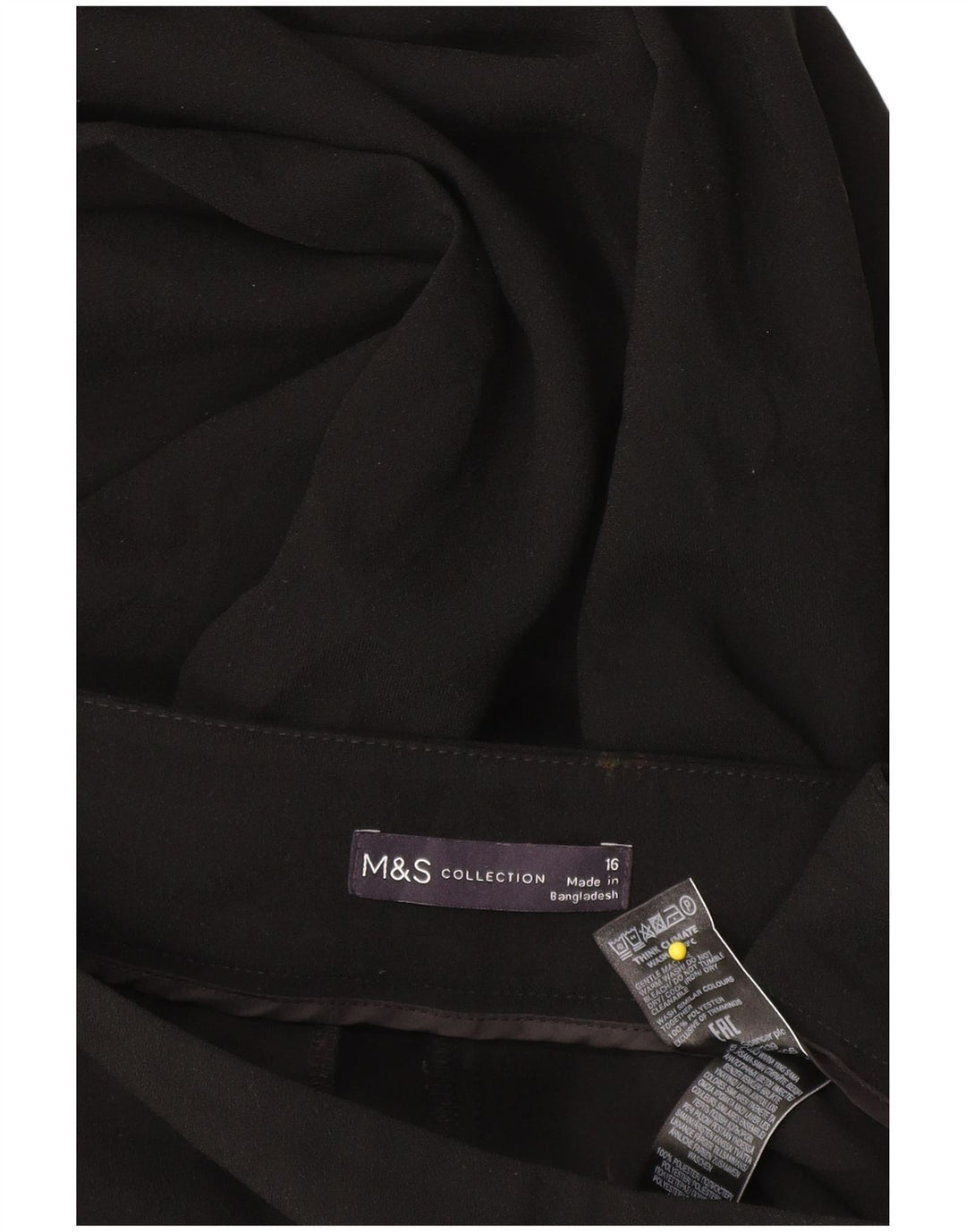 Marks & Spencer ženske kapri hlače UK 16 velike W34 L22 crni poliester