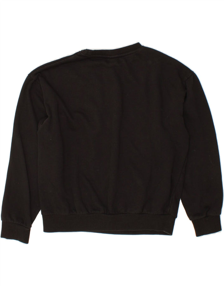 PUMA Womens Oversized Graphic Sweatshirt Jumper UK 14 Medium Black Cotton Vintage Puma and Second-Hand Puma from Messina Hembry 