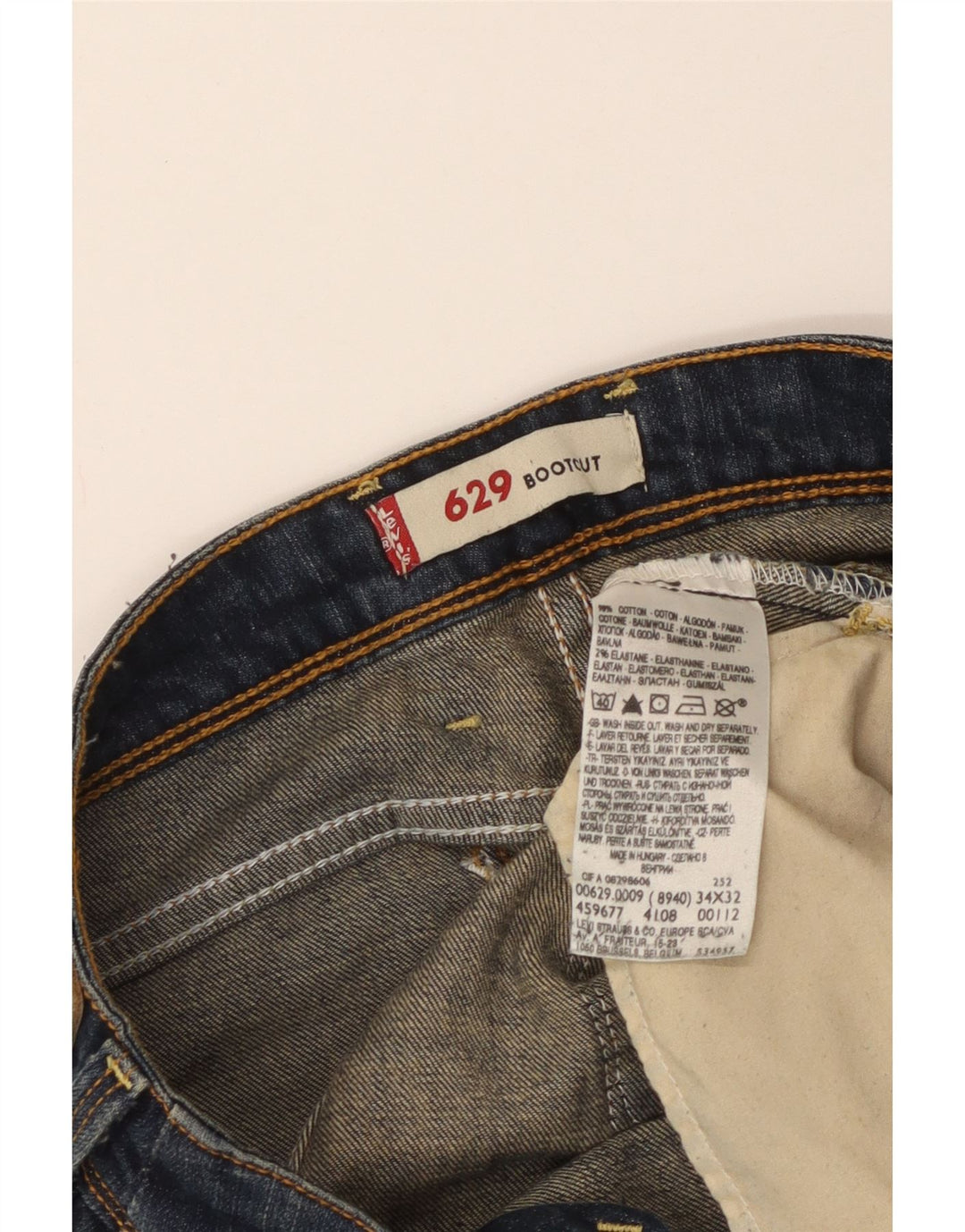 Levi's ženske 629 Bootcut traperice W34 L32 plavi pamuk