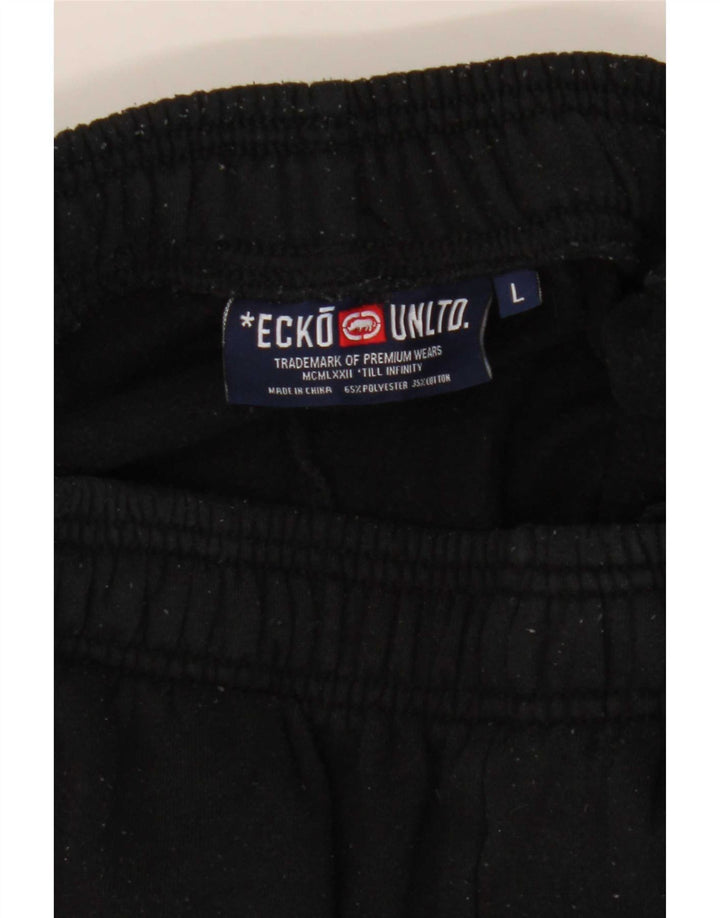 Ecko Unltd muška trenirka s grafičkim motivima, velike crne hlače za trčanje