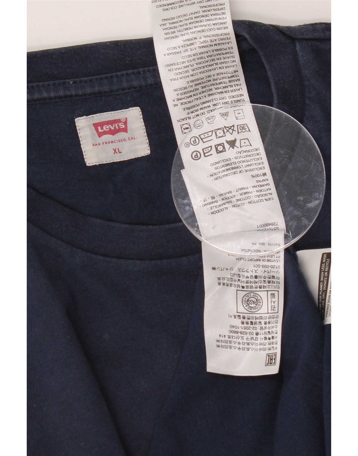 Levi's muška majica dugih rukava XL tamnoplavi pamuk