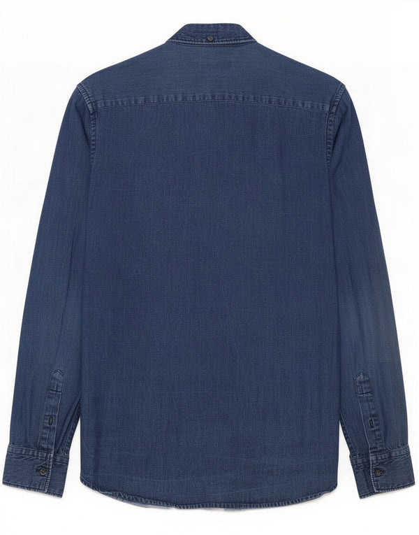 French Connection muška košulja Small Blue Cotton