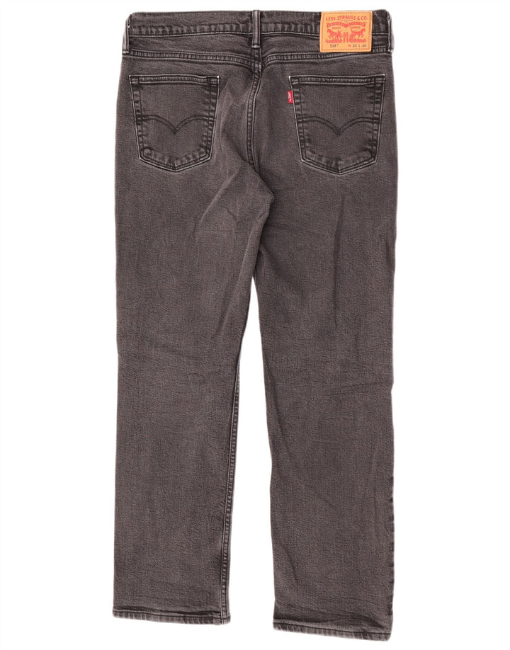Levi's muške 514 ravne traperice W33 L30 sivi pamuk