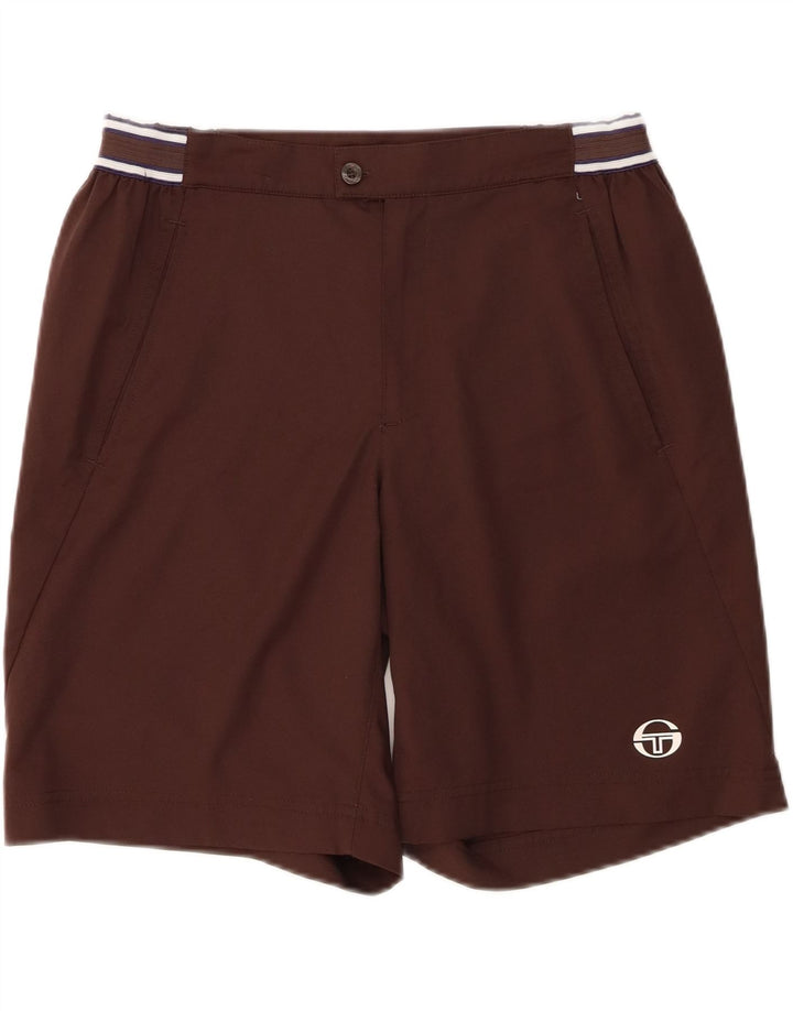Sergio Tacchini muške ležerne kratke hlače srednje veličine W32 smeđi poliester