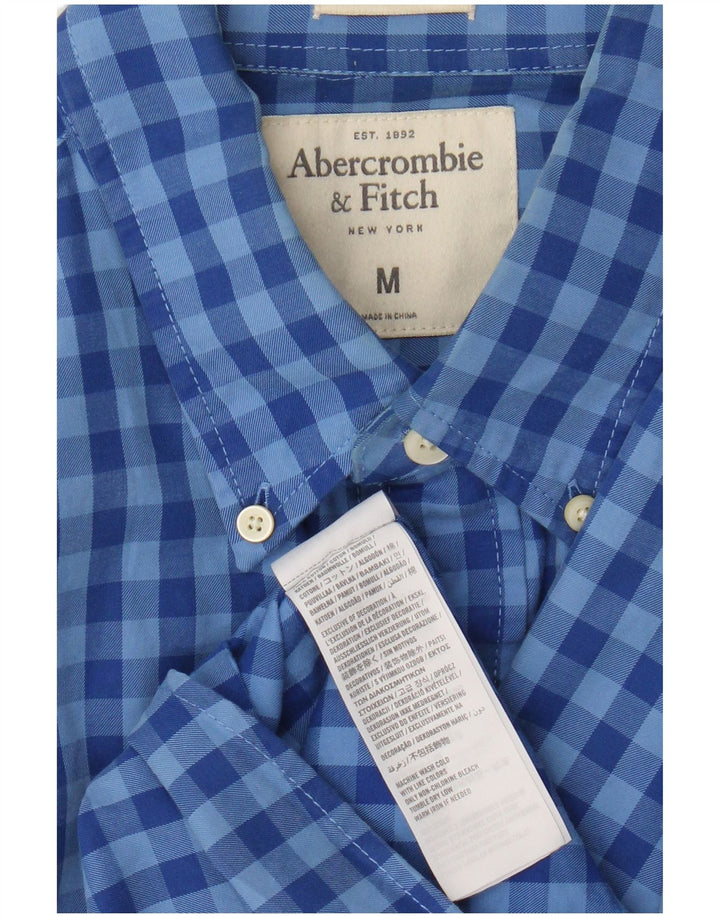 Abercrombie & Fitch muška karirana košulja srednje plave pamučne kare