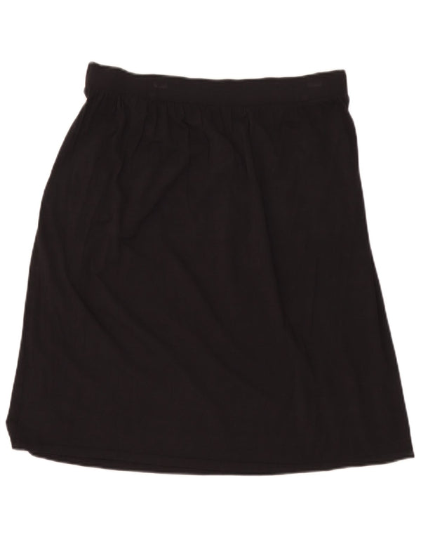 Marks & Spencer Womens A-Line Skirt UK 14 Medium W30 Black Viscose