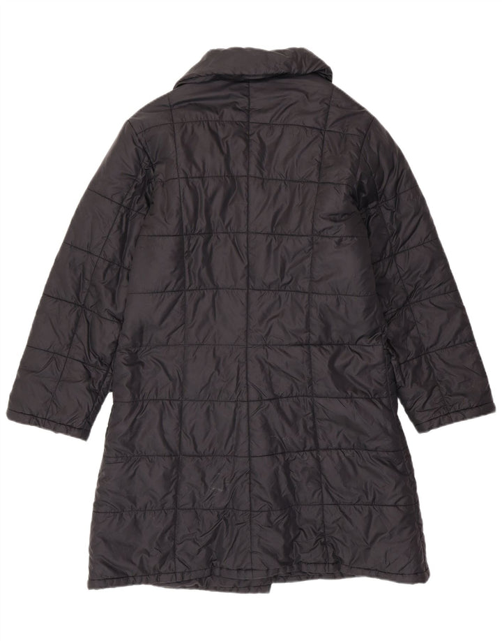 REPLAY Ženski široki podstavljeni kaput UK 10 Mali crni poliester